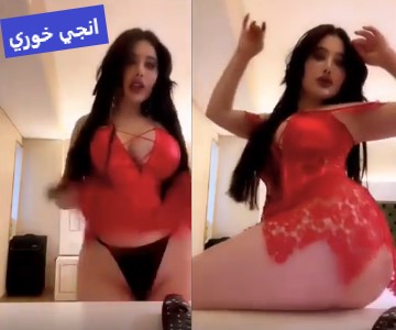 انجي خوري بفستان أحمر شفاف وتخطف نظرات لتحت ملابسها – عربجي